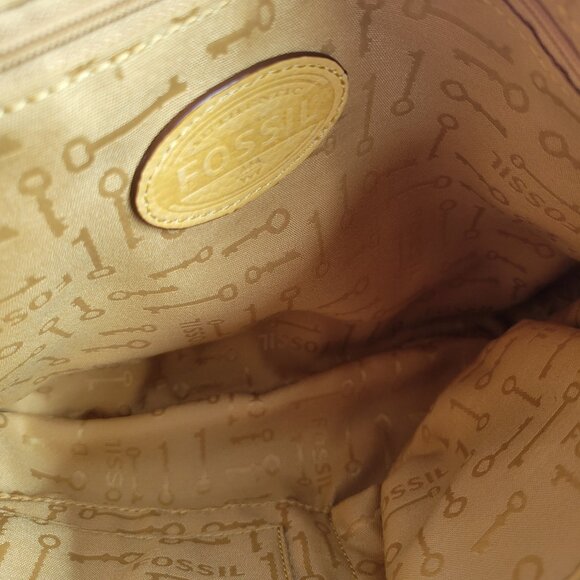 Vintge Y2K Yellow Fossil Maddox Shoulder/ Crossbody Bag - Picture 6 of 9